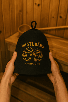 Saunahattu "BASTUBÄRS" – Premium & Ekologinen