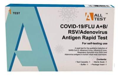 COVID-19 / Influenssa A+B / RSV / Adenovirus -yhdistelmätesti 5-in-1 Kotikäyttöön