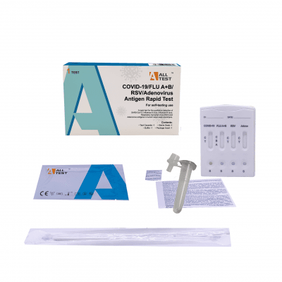 COVID-19 / Influenssa A+B / RSV / Adenovirus -yhdistelmätesti 5-in-1 Kotikäyttöön
